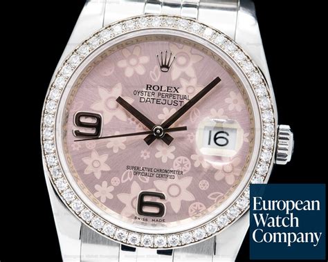 rolex pink face flowers price|Rolex 34 datejust pink face.